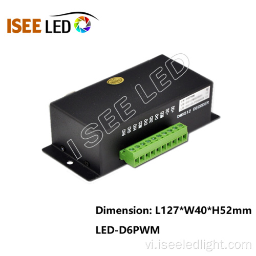 Trình điều khiển bộ giải mã dmx LED dễ dàng 6 kênh